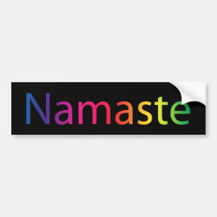 Namaste Bumper Sticker in Black