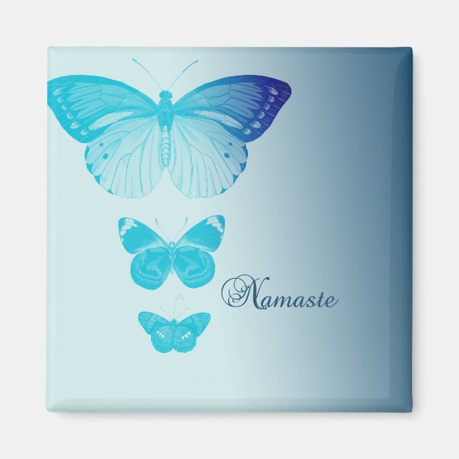Namaste Butterflies Magnet (Front)