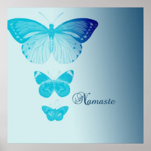 Namaste Butterflies Poster