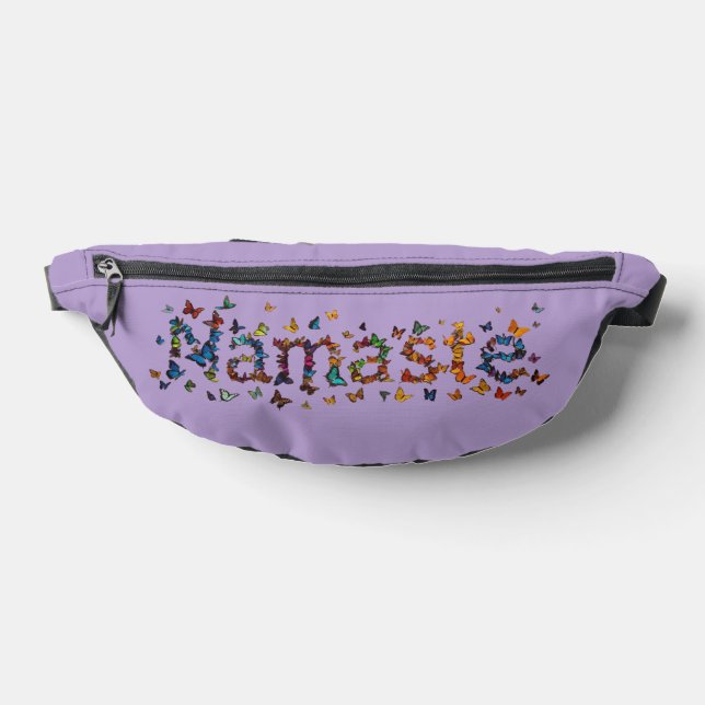 Namaste Butterfly Graphic Yoga Art Lavender Purple Bum Bags (Lay Down)