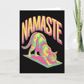 Namaste Cat Mandala Yoga _1 Card