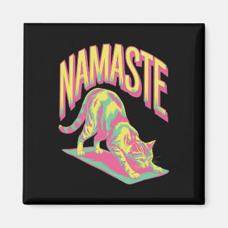 Namaste Cat Mandala Yoga Magnet