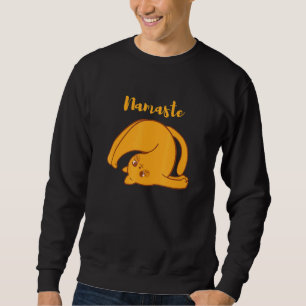 Namaste Cat Plow Yoga Pose for Yoga Teacher Sweatshirt