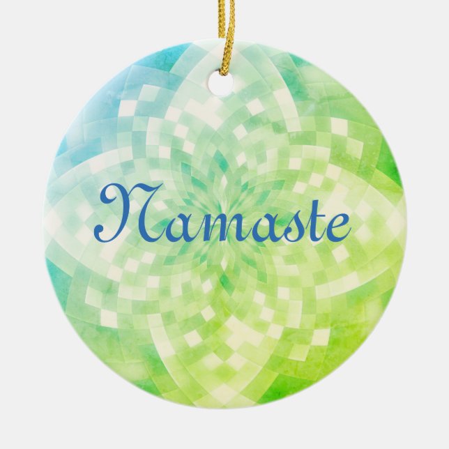 Namaste Ceramic Tree Decoration (Front)