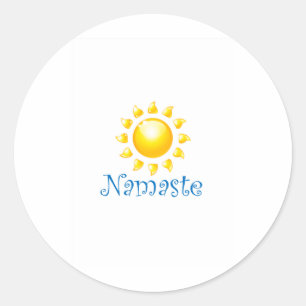 namaste classic round sticker