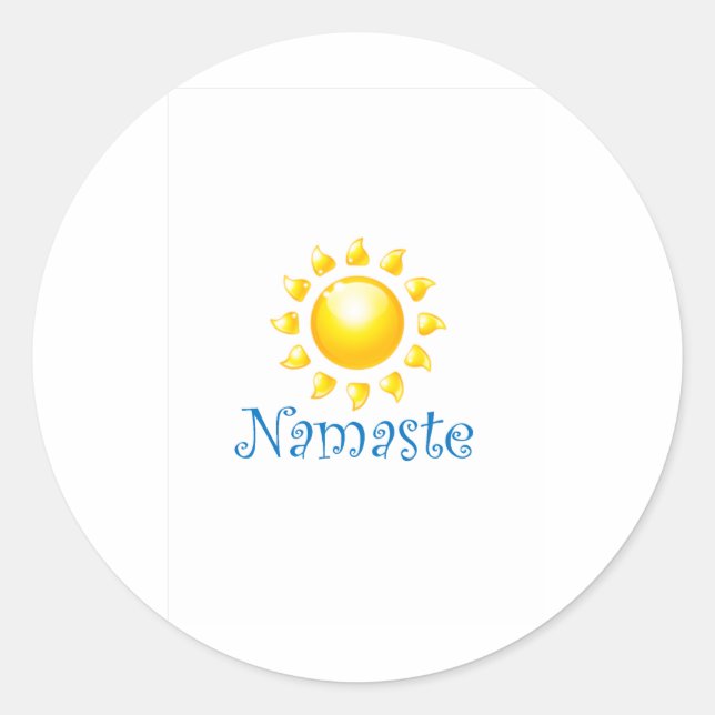 namaste classic round sticker (Front)