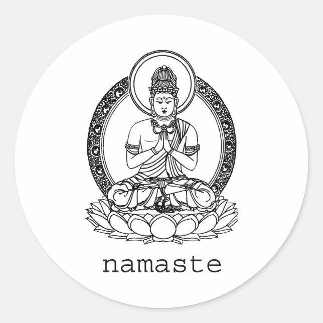 Namaste Classic Round Sticker (Front)