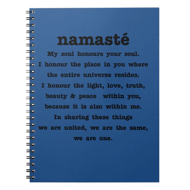Namaste Collection Spiral Notebook (Front)