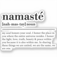 Namaste Definition Yoga Modern Minimal Meditation