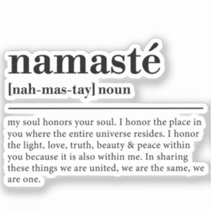 Namaste Definition Yoga Modern Minimal Meditation