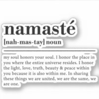 Namaste Definition Yoga Modern Minimal Meditation