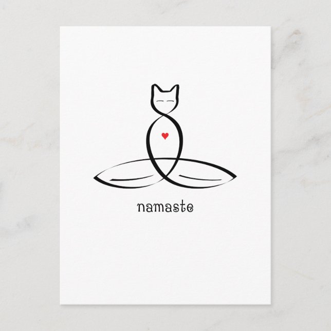 Namaste - Fancy style text. Postcard (Front)