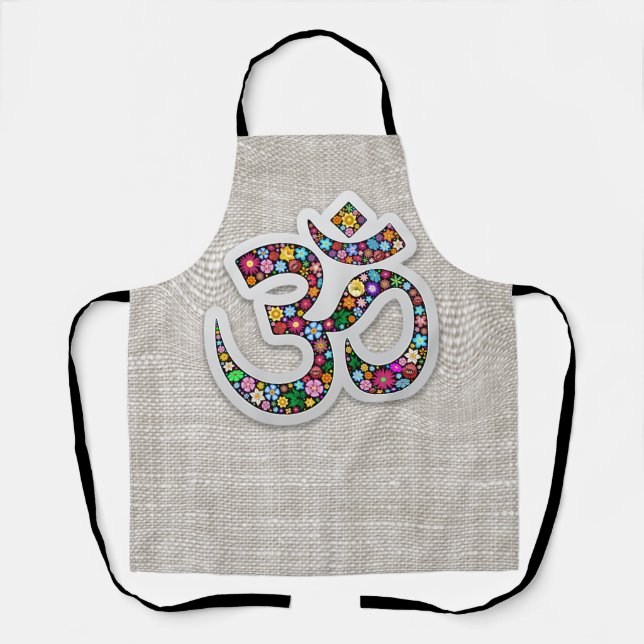 Namaste Floral Symbol Art Apron (Front)