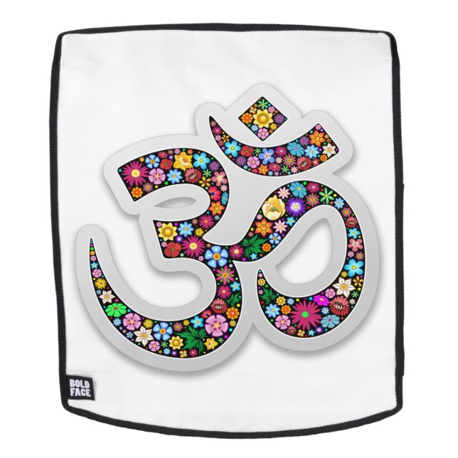 Namaste Floral Symbol Art Backpack (Removable Face)