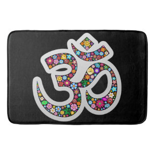 Namaste Floral Symbol Art Bath Mat