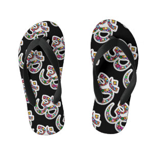 Namaste Floral Symbol Art Kid's Jandals
