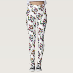 Namaste Floral Symbol Art Leggings