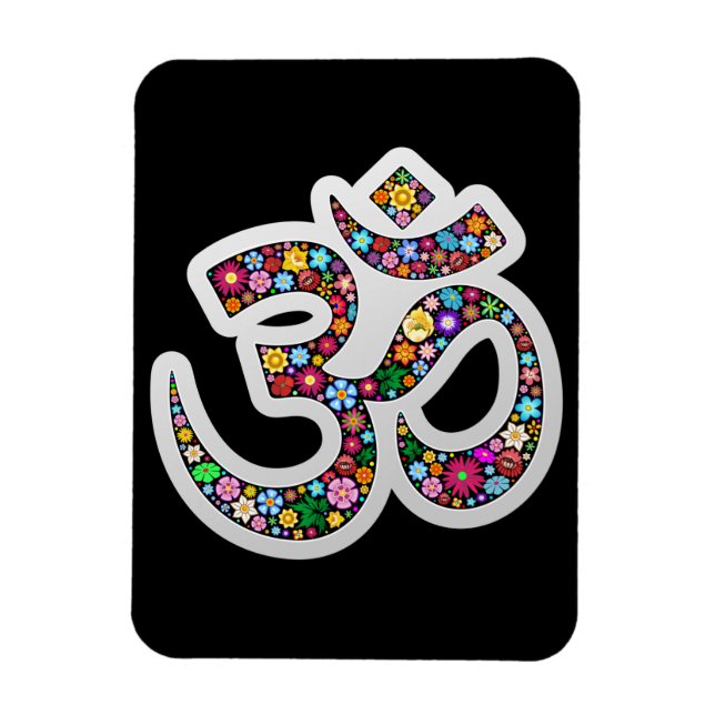 Namaste Floral Symbol Art Magnet (Vertical)