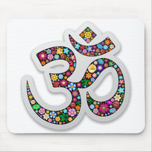 Namaste Floral Symbol Art Mouse Pad