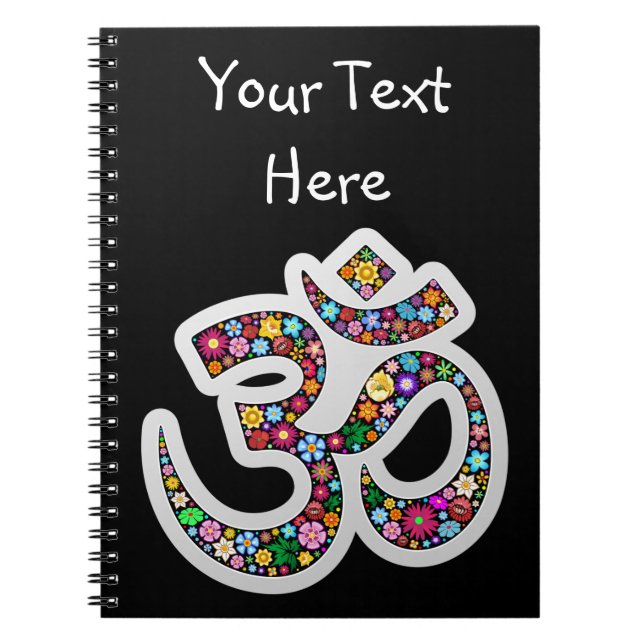 Namaste Floral Symbol Art Notebook (Front)