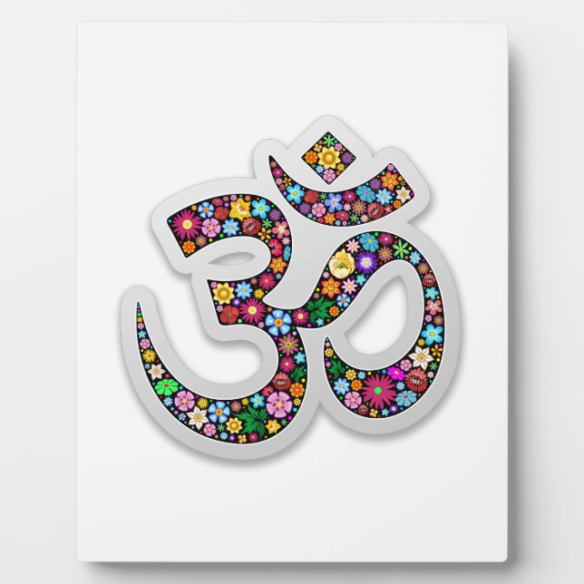 Namaste Floral Symbol Art Plaque (Front)