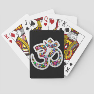 Namaste Floral Symbol Art Playing Cards