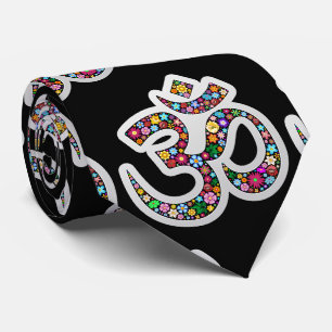 Namaste Floral Symbol Art Tie