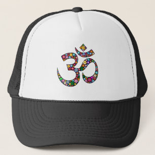 Namaste Floral Symbol Art Trucker Hat