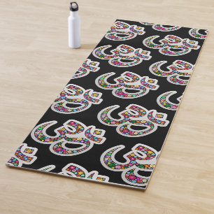 Namaste Floral Symbol Art Yoga Mat