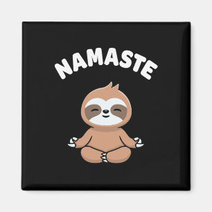 Namaste Funny Cute Sloth Kawaii Yoga Sloth Stress Magnet