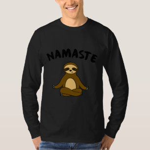 Namaste Funny Cute Sloth Yoga Pose Sloth Yoga Phra T-Shirt