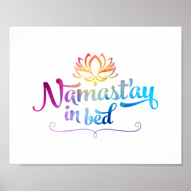 Namaste Funny Quote Poster (Front)