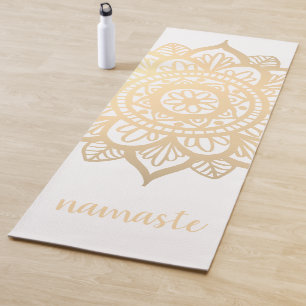 Namaste Gold Mandala Flower Yoga Mat