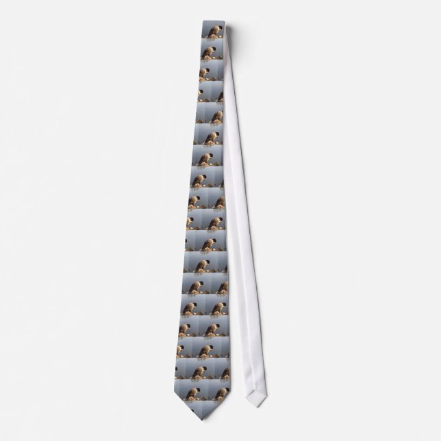 Namaste Goose bows head, Nature, Wildlife, Birds Tie (Front)