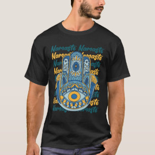 Namaste Hamsa Hand Religion Yoga Hinduism Hamsa Ey T-Shirt