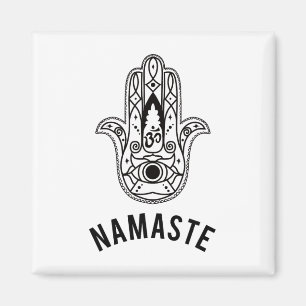 Namaste Hand Hamsa Yoga Hinduism Vedas Ohm Magnet