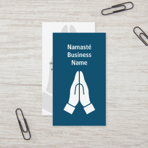 Namasté hands together logo business card template