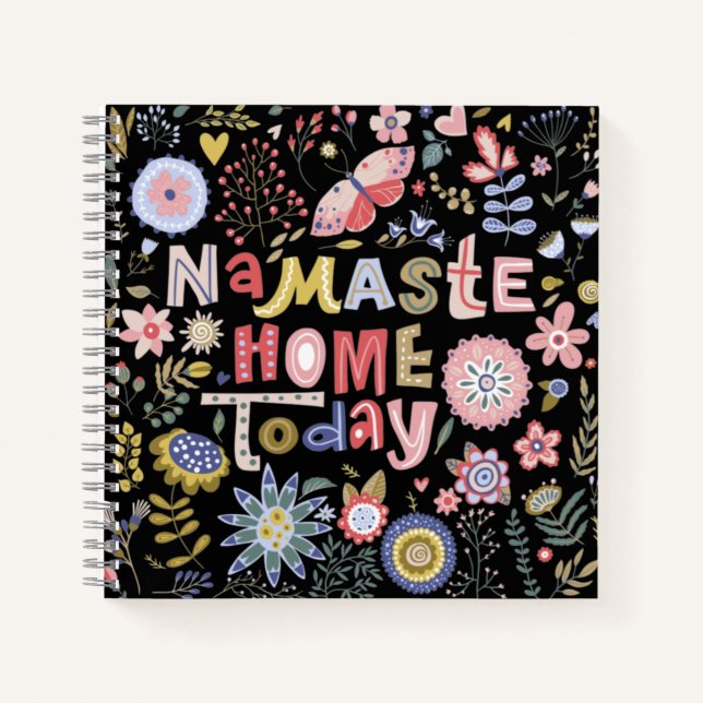 Namaste Home Today Folk Art Floral Notebook (Front)
