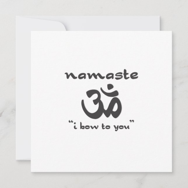 Namaste - I bow to you Invitation (Front)