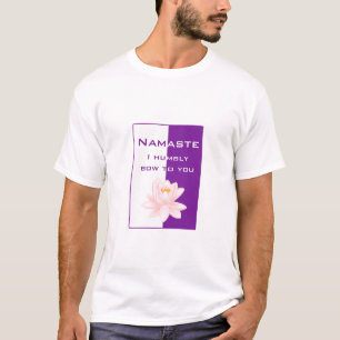 Namaste - I humbly bow to you (purple) T-Shirt