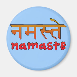 Namaste in English and Hindi Script Magnet