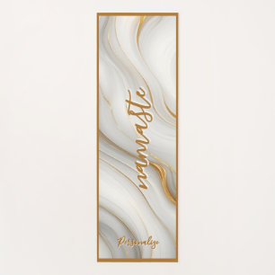 Namaste in Gold – Personalized Marble Zen Yoga Mat