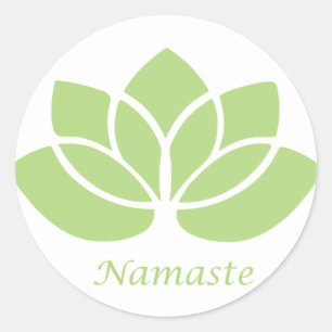 Namaste Lotus Classic Round Sticker