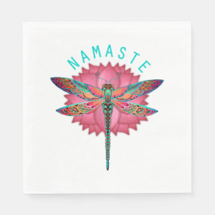 Namaste Lotus Dragonfly Yoga Napkin