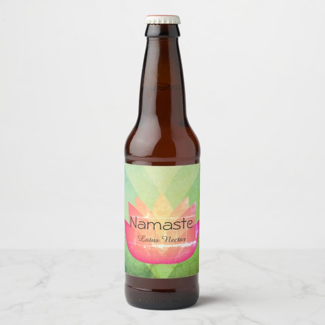 Namaste Lotus Flower Beer Bottle Label (Front)