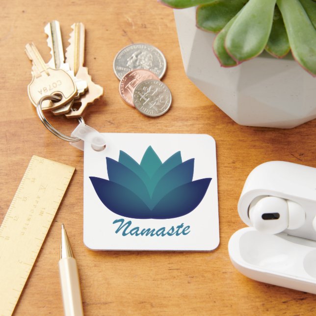 Namaste Lotus Flower Key Ring (Desk)