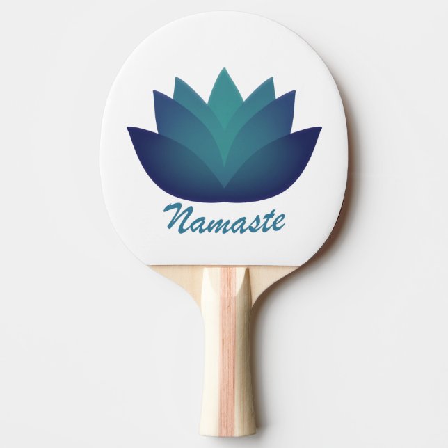 Namaste Lotus Flower Ping Pong Paddle (Front)