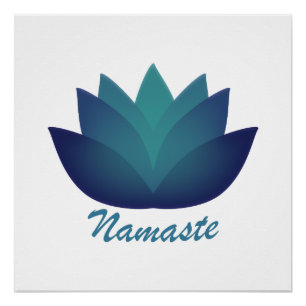Namaste Lotus Flower Poster