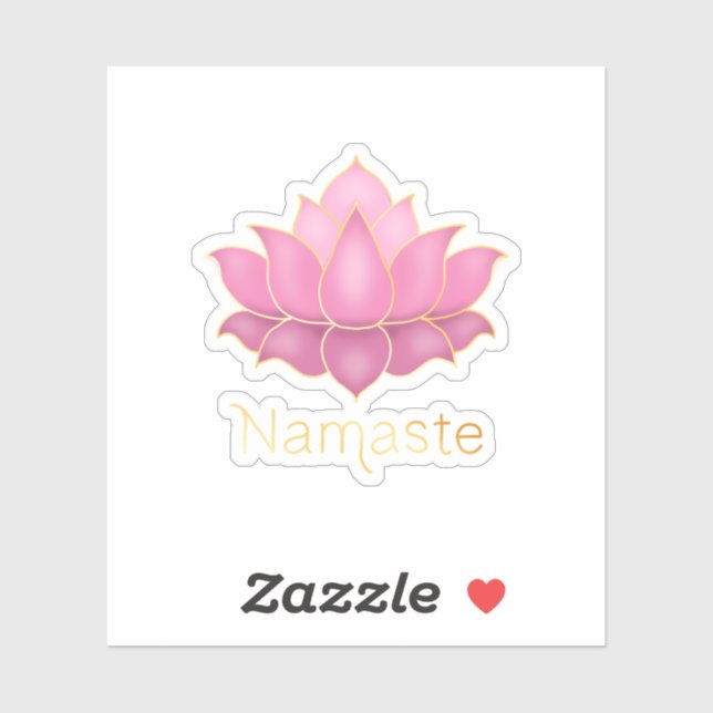 Namaste Lotus Flower Sticker (Sheet)
