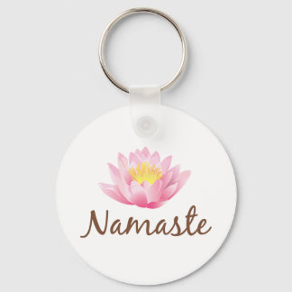 Namaste Lotus Flower Yoga Key Ring